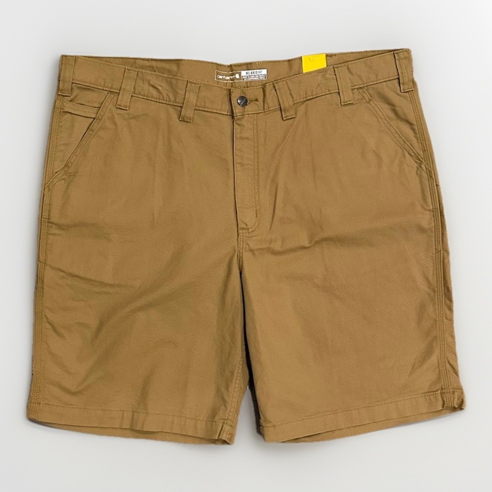 Carhartt Men's Rugged Flex Relaxed Fit 10" Canvas Work Shorts, Hickory, Sz 44